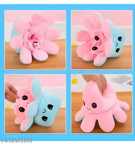 Premium Quality Super Soft Reversible Mini Octopus (Happy And Angry Face)