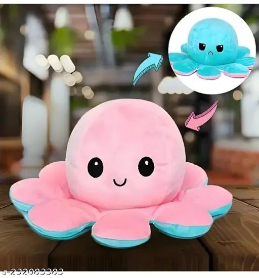 Premium Quality Super Soft Reversible Mini Octopus (Happy And Angry Face)