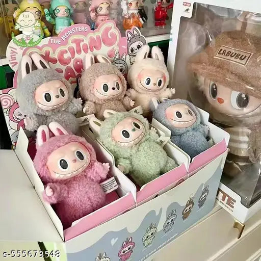 Poftik Labubu The Manstars Big into Energy Series, Vinyl Plush Pendant, Random Design labubu doll Blind Figures, Action Figures, Keychain, Toys, Home Decorations, Surprise Gift (Pack 1, Multicolor)