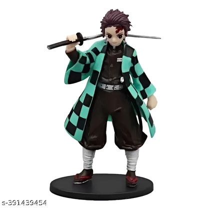 Onitore Demon Slayer Action Figure Tanjiro Kamado Standing Height-17cm with great details and PVC material