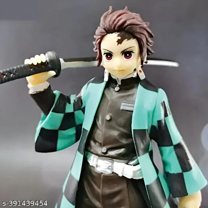 Onitore Demon Slayer Action Figure Tanjiro Kamado Standing Height-17cm with great details and PVC material