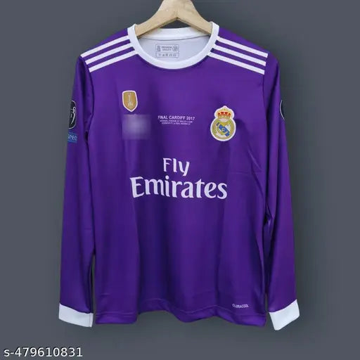 Real Madrid purple Ronaldo full sleeve jersey 2017