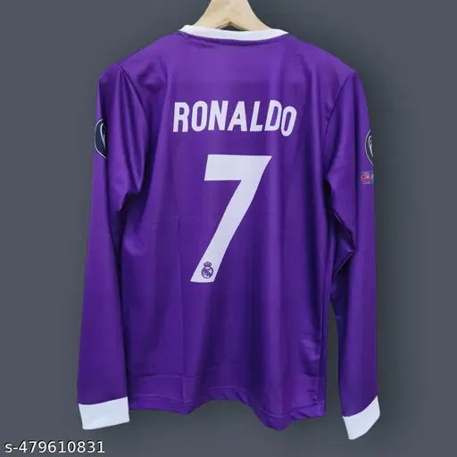 Real Madrid purple Ronaldo full sleeve jersey 2017