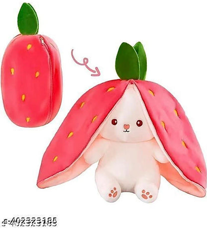 Adorable strawberry rabbit plushie , cute bunny soft Toy