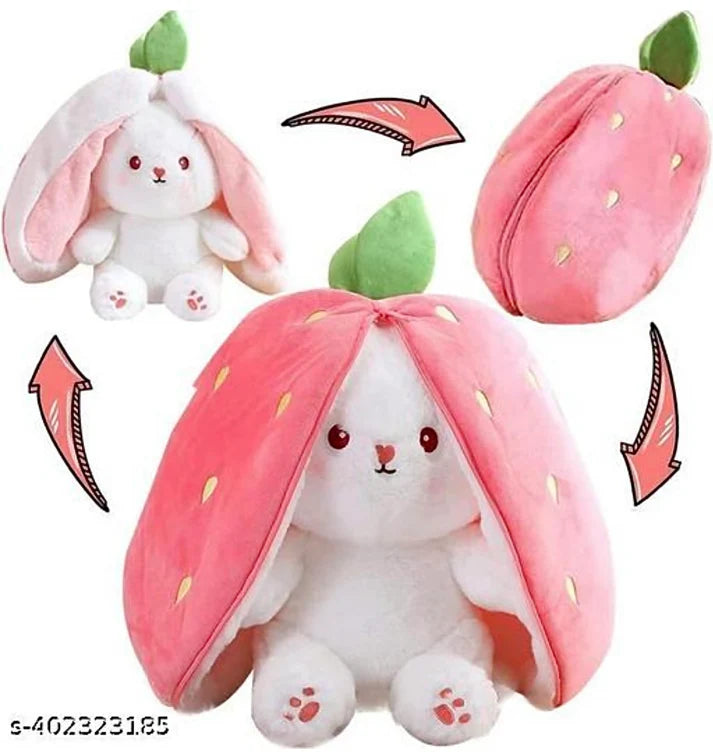 Adorable strawberry rabbit plushie , cute bunny soft Toy